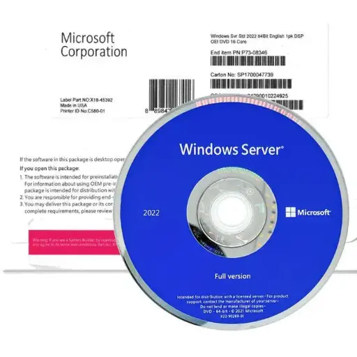 Windows Server 2022 Standard 64-bit OEM DVD 16 Core
